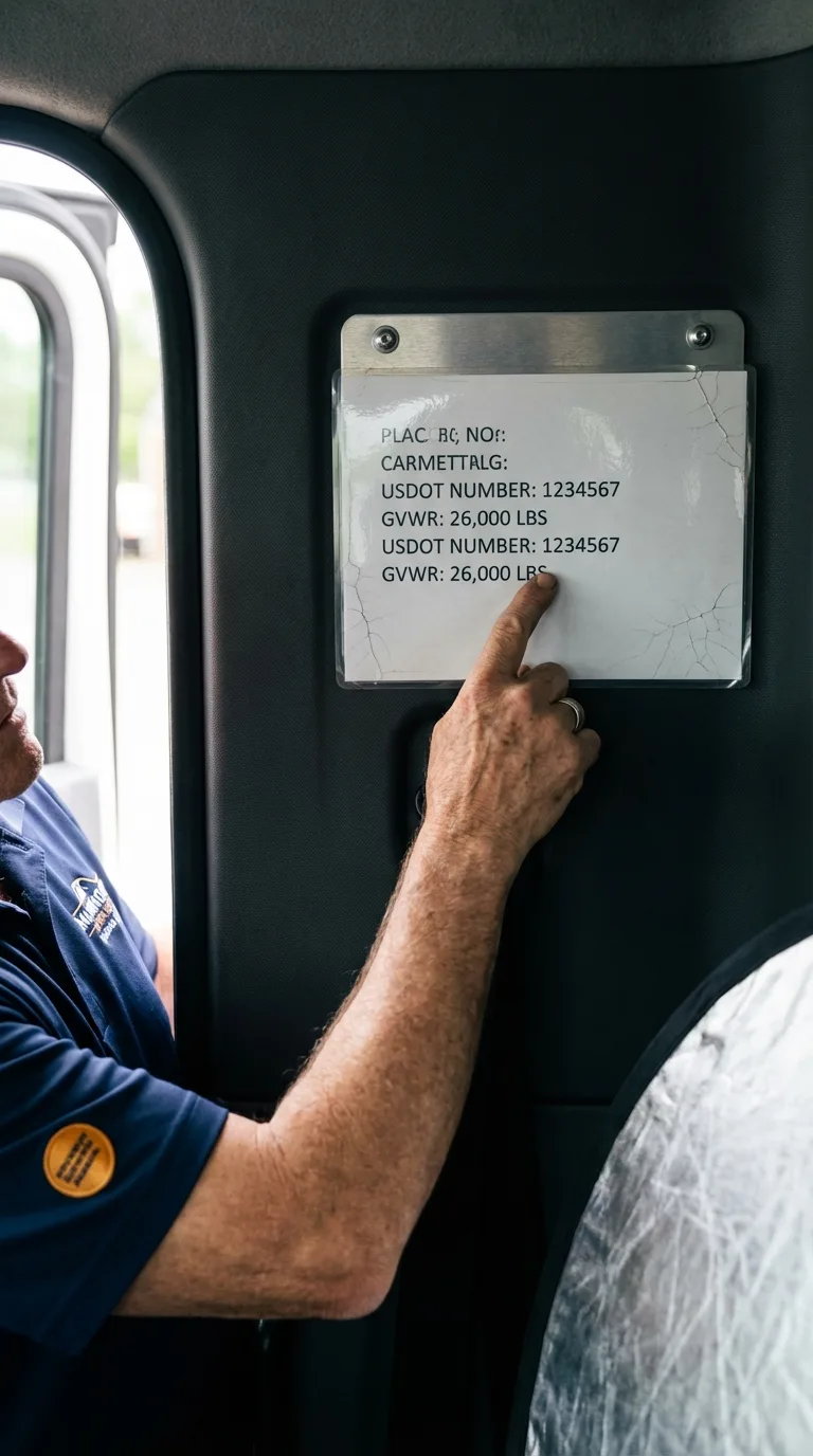 USDOT licensing placard verification in East Pittsburgh